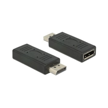 Displayport Port Schoner, DP Stecker auf DP Buchse, black Displayport Port Schoner, DP Stecker auf DP Buchse, black