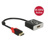 Monitoradapter DP pour HDMI2.0, 4K support 60Hz, noir, 20cm, aktiv