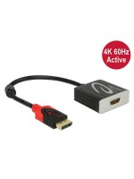 Monitoradapter DP pour HDMI2.0, 4K support 60Hz, noir, 20cm, aktiv