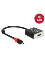 Delock USB-C Grafikkarte: HDMI, 4K support, 4096x2160 mit 60 Hz, 20cm, schwarz