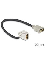 Delock Keystone Jack: HDMI, Buchse-Buchse, 110° gewinkelt, 22cm Kabel
