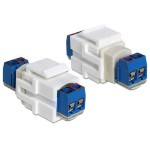 Delock Module Keystone Terminalblock 2 Port