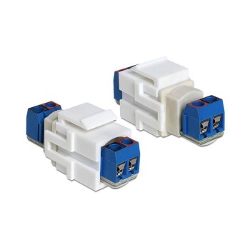 Delock Keystone Jack: Terminalblock, Buchse-Buchse, 2 Port