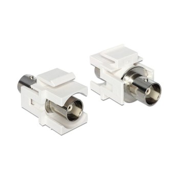 Delock Keystone Jack: BNC, Buchse-Buchse, white Delock Keystone Jack: BNC, Buchse-Buchse, white