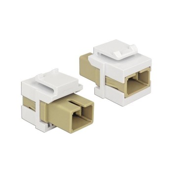 Delock Keystone Jack: LWL SC-SC, Buchse-Buchse, Simplex Multimode, grey Delock Keystone Jack: LWL SC-SC, Buchse-Buchse, Simplex Multimode, grey