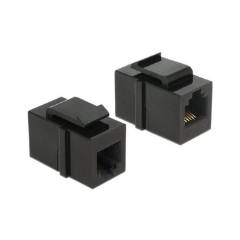 Delock Keystone Jack: RJ-12, Buchse-Buchse, black Delock Keystone Jack: RJ-12, Buchse-Buchse, black