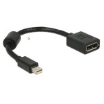 Monitoradapter Mini-Displayport pour DP, 3840 x 2160 @ 60 Hz, noir