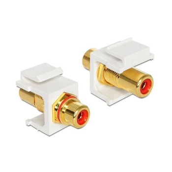 Delock Keystone Cinch, Buchse-Buchse, vergoldet, red Delock Keystone Cinch, Buchse-Buchse, vergoldet, red