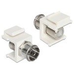 Delock Module Keystone IEC - F Blanc