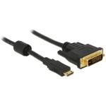 Delock Mini-HDMI pour DVI câble 1m, HDMI-C - DVI-D (24+1), 1m, noir