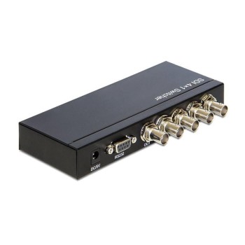 Delock 4 Port 3GI-SDI Switch, Manuel, BNC-Buchsen, bis 1080p, alimentation Delock 4 Port 3GI-SDI Switch, Manuel, BNC-Buchsen, bis 1080p, alimentation
