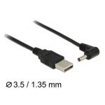 USB2.0-Stromcâble A - 5VOLT 3.5mm Strom, 1.5m, noir 3.5mm/1.35mm