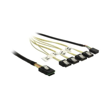 Reverse SAS cable: 4xSATA - SFF8087, 1m, 4x SATA auf SFF-8087 Endgerät, Sideband Reverse SAS cable: 4xSATA - SFF8087, 1m, 4x SATA auf SFF-8087 Endgerät, Sideband