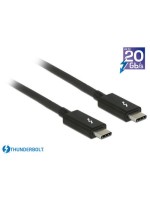 Delock USB3.1 cable Typ-C, Thunderbolt3, 1m, 20Gbps, black, bis 100Watt Strom