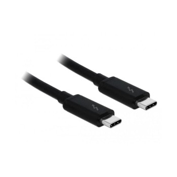 Delock USB3.1 cable Typ-C, Thunderbolt3, 1.5m, 20Gbps,  black, bis 100Watt Strom Delock USB3.1 cable Typ-C, Thunderbolt3, 1.5m, 20Gbps,  black, bis 100Watt Strom