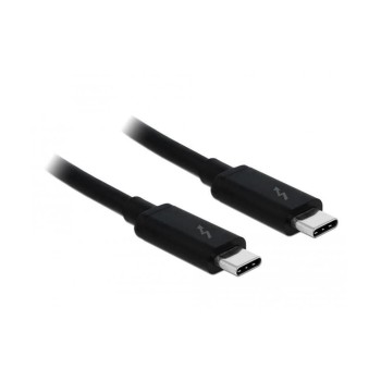 Delock USB3.1 cable Typ-C, Thunderbolt3, 2m, 20Gbps, black, bis 100Watt Strom Delock USB3.1 cable Typ-C, Thunderbolt3, 2m, 20Gbps, black, bis 100Watt Strom