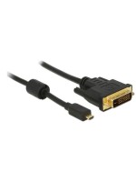 Delock Micro HDMI-D - DVI-D, 1m, noir, DVI-D 24+1 Duallink