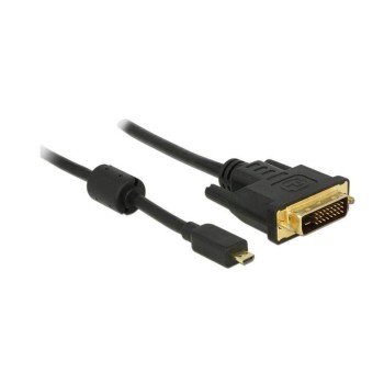 Delock Micro HDMI-D - DVI-D, 1m, black, DVI-D 24+1 Duallink Delock Micro HDMI-D - DVI-D, 1m, black, DVI-D 24+1 Duallink