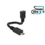 Delock Câble OTG USB ShapeCable Micro-USB B - Micro-USB B 0.15 m