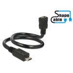 Delock Câble OTG USB ShapeCable Micro-USB B - Micro-USB B 0.35 m