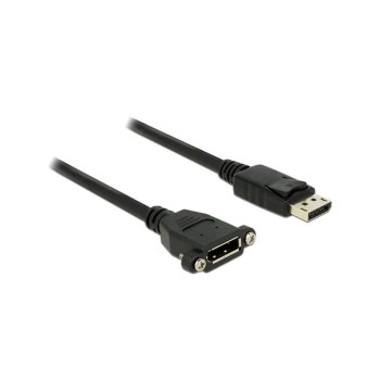 Delock DisplayPort 1.2 Verlängerungscâble, 1m, noir, zum einseitigen Einbau Delock DisplayPort 1.2 Verlängerungscâble, 1m, noir, zum einseitigen Einbau