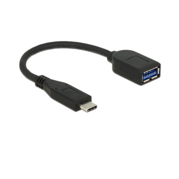 Delock USB3.1 Adapter A-Buchse-TypC Stecker, 0.1m,10Gbps, Gen2, noir
