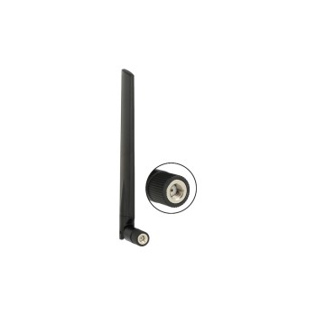 Delock WLAN Antenne, 3-5dBi, avec Kippgelenk, RP-SMA Dualband 2.4 Ghz et 5Ghz, 18.2cm Delock WLAN Antenne, 3-5dBi, avec Kippgelenk, RP-SMA Dualband 2.4 Ghz et 5Ghz, 18.2cm