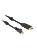 Delock MiniDisplayPort - HDMI, aktiv,4K, 2m, Schwarz, Mini-DP mit Schraube