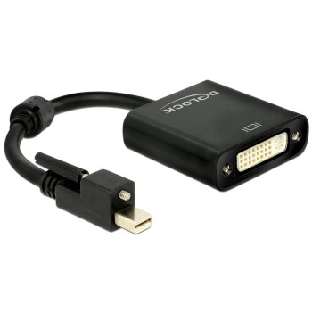 Mini-Displayport pour DVI-I Adapter, aktiv,4K, Mini-DP Stecker avec Schraube - DVI-I Buchse Mini-Displayport pour DVI-I Adapter, aktiv,4K, Mini-DP Stecker avec Schraube - DVI-I Buchse