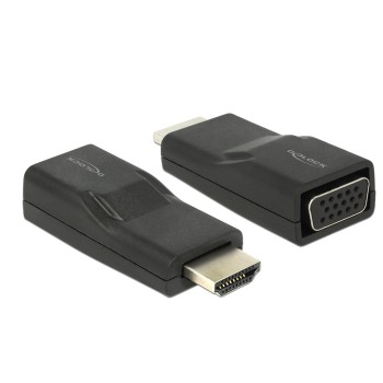 Monitoradapter HDMI-A pour VGA-Bu noir, HDMI-A Stecker pour VGA 15pin Buchse Monitoradapter HDMI-A pour VGA-Bu noir, HDMI-A Stecker pour VGA 15pin Buchse
