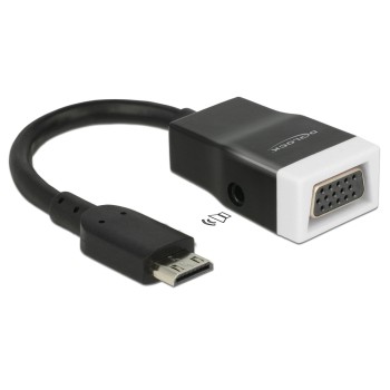 Monitorkonverter Micro-C HDMI pour VGA+Audio, noir, 15cm Monitorkonverter Micro-C HDMI pour VGA+Audio, noir, 15cm