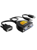 Delock Diviseur de signaux à 2 ports VGA, USB Strom