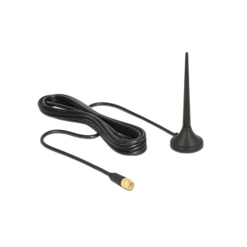 Delock LTE & LoRa Antenne,3dBi, Magnetfuss, SMA Anschluss pour 0.8 bis 2.4Ghz, 2m câble Delock LTE & LoRa Antenne,3dBi, Magnetfuss, SMA Anschluss pour 0.8 bis 2.4Ghz, 2m câble