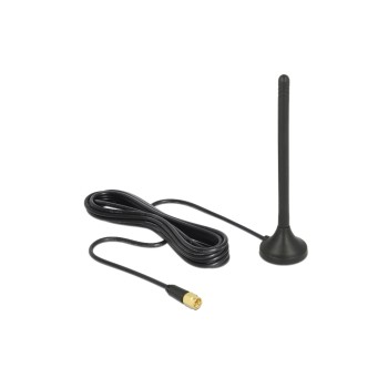 Delock LTE & LoRa Antenne, 2dBi, Magnetfuss, SMA Anschluss, 0.8-2.1Ghz, 3m câble,Outdoor Delock LTE & LoRa Antenne, 2dBi, Magnetfuss, SMA Anschluss, 0.8-2.1Ghz, 3m câble,Outdoor