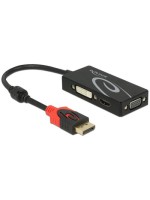 Displayport 1.2 zu HDMI/VGA/DVI Adapter, 4K, benötigt DP++ Anschluss, schwarz, passiv