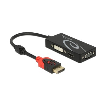Displayport 1.2 pour HDMI/VGA/DVI Adapter, 4K, benötigt DP++ Anschluss, noir, passiv Displayport 1.2 pour HDMI/VGA/DVI Adapter, 4K, benötigt DP++ Anschluss, noir, passiv