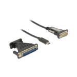 Delock Câble adaptateur USB Type-C - RS-232 DB9 ;DB25 1.8 m