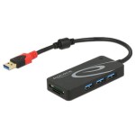 Delock Station d'accueil USB 3.1 - 3x Typ-A + SD / Micro SD Reader