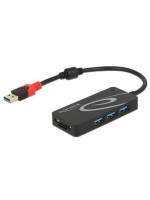 Delock USB 3.1 Hub Gen 1 Hub USB Typ-A, 3x USB Typ-A, 2 Slot SD Card Reader,noir