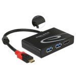 Delock Station d'accueil USB 3.1 Typ-C Gen1 - 2x Typ-A + 1x HDMI 4K