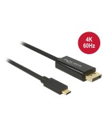 Delock USB-C - Displayport Kabel, 1m, Schwarz, Auflösung bis 3820 x 2160 @ 60 Hz