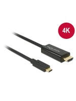 Delock USB-C - HDMI Kabel, 1m, Schwarz, Auflösung bis 3820 x 2160 @ 30 Hz