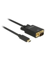 Delock USB-C - VGA Kabel, 2m, Schwarz, Auflösung bis 1920 x 1080 @ 60 Hz