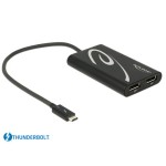 Delock Câble adaptateur 2 x DP f Thunderbolt 3 - DisplayPort