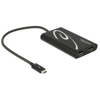 Monitoradapter Thunderbolt 3 for 2xDP-Buchse, Auflösung bis 4096 x 2160 @ 60 Hz Monitoradapter Thunderbolt 3 for 2xDP-Buchse, Auflösung bis 4096 x 2160 @ 60 Hz