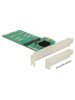 DeLock PCI-Express-x4 SATA Kontroller, 4x M.2 SATA basierend, Onboard Kontroller