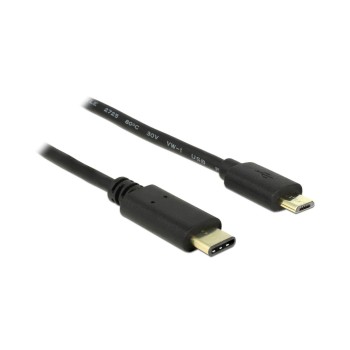 USB2.0-Kabel TypC-MicroB: 2m, schwarz, max. 480Mbps, Typ-C, für MicroB Endgerät USB2.0-Kabel TypC-MicroB: 2m, schwarz, max. 480Mbps, Typ-C, für MicroB Endgerät