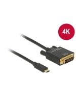 Delock USB-C - DVI-D cable, 1m, black, Auflösung bis 3820 x 2160 @ 30 Hz