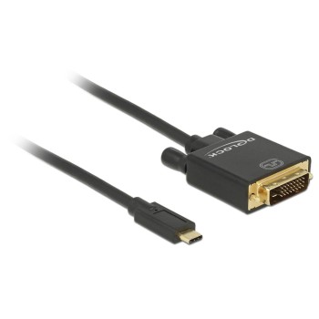 Delock USB-C - DVI-D cable, 3m, black, Auflösung bis 3820 x 2160 @ 30 Hz Delock USB-C - DVI-D cable, 3m, black, Auflösung bis 3820 x 2160 @ 30 Hz