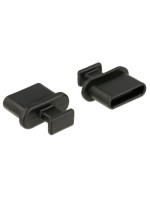 Delock USB-Typ-C Staubschutz, 10 Stück, Zum Schutz von USB-Ports, black,mit Griff